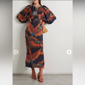 FARM RIO Arabesque Toucans Midi Dress ^damaged